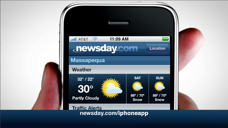 NEWSDAY APP RUST'S NEWSDAY IPHONE APP PROMO